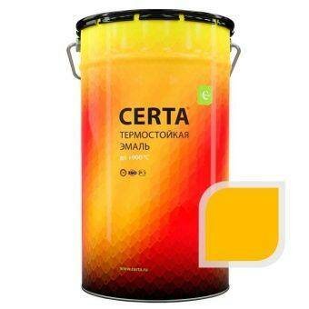 Термостойкая эмаль ЦЕРТА желтая до 750 °C 25 кг